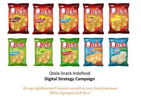 Brings lighthearted Fun and warmth in your family moment Bikin Ngumpul Jadi Seru Qtela Snack Indofood Digital Strategy Campaign.
