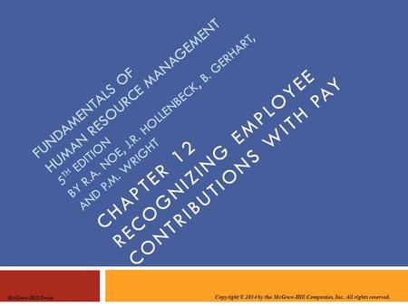 Chapter 12 recognizing employee contributions with pay