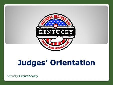 Judges’ Orientation.