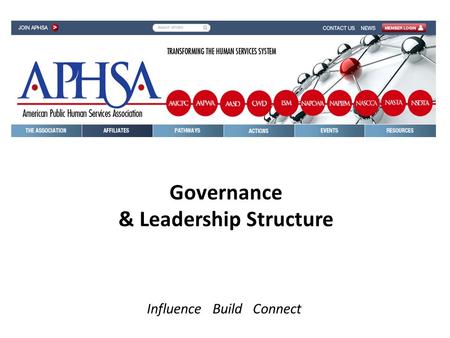 Governance & Leadership Structure Influence Build Connect.