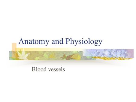 Anatomy and Physiology Blood vessels. Blood vessel overview Blood travels from the heart through arteries. Initially these are large and very elastic.