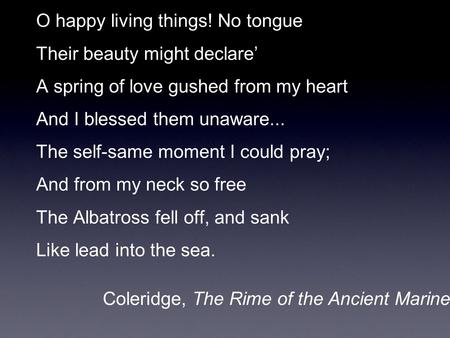 Coleridge, The Rime of the Ancient Mariner