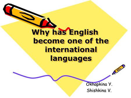 Why has English become one of the international languages