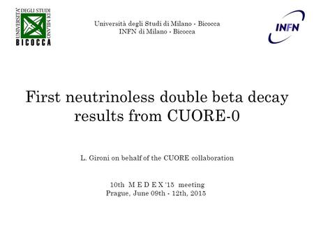 First neutrinoless double beta decay results from CUORE-0