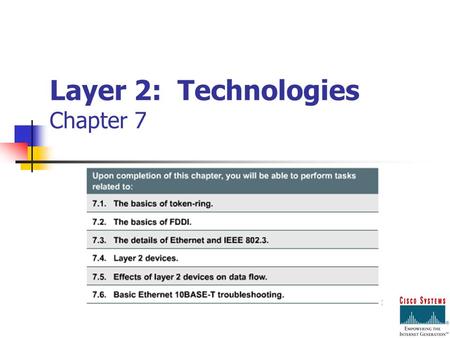 Layer 2: Technologies Chapter 7