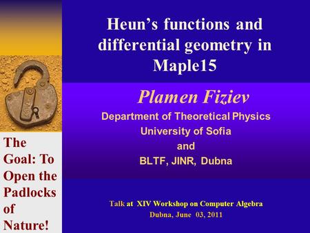 Heun’s functions and differential geometry in Maple15