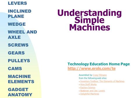 Understanding Simple Machines