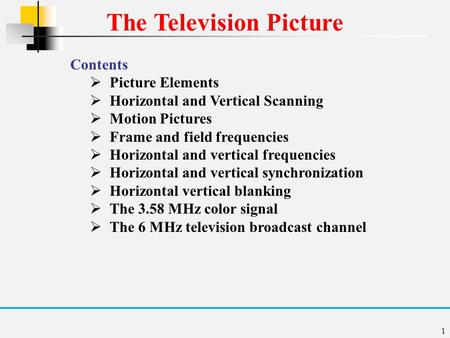 The Television Picture