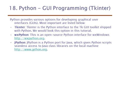 18. Python - GUI Programming (Tkinter)