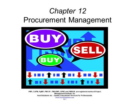 Chapter 12 Procurement Management
