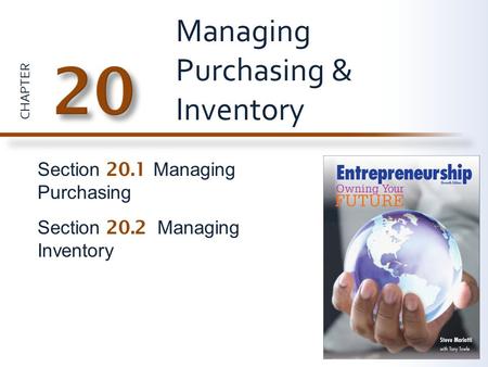 Managing Purchasing & Inventory