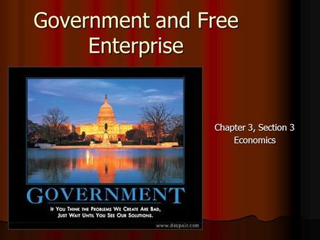 Government and Free Enterprise