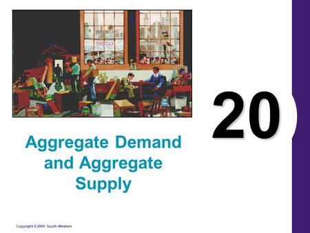 Copyright © 2004 South-Western 20 Aggregate Demand and Aggregate Supply.