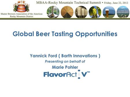 Global Beer Tasting Opportunities
