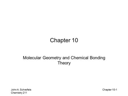 Molecular Geometry and Chemical Bonding Theory