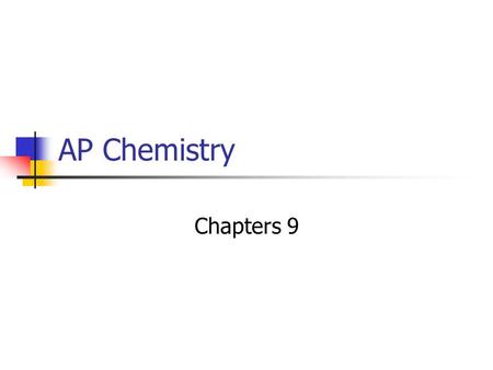 AP Chemistry Chapters 9. Vocab (Ch 9) VSEPR- Valence Shell e- Pair Repulsion bonding pair non bonding pair – lone pair of electrons electron domain –