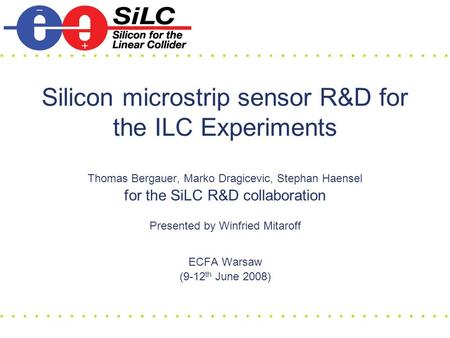 Silicon microstrip sensor R&D for the ILC Experiments