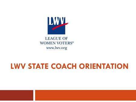 LWV STATE COACH ORIENTATION. A-ha moment… The camera flashed to his coach, and the obvious struck me as interesting… Professional athletes use coaches.