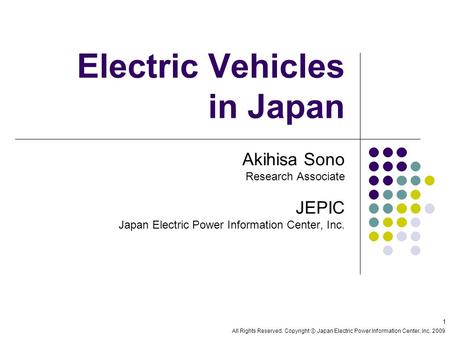 Electric Vehicles in Japan