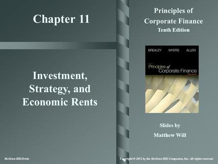 Investment, Strategy, and Economic Rents