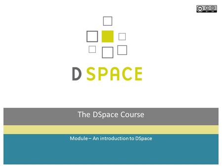 The DSpace Course Module – An introduction to DSpace.