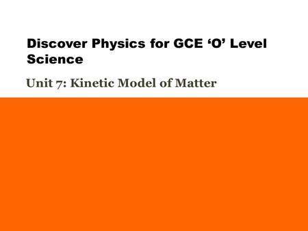 Discover Physics for GCE ‘O’ Level Science