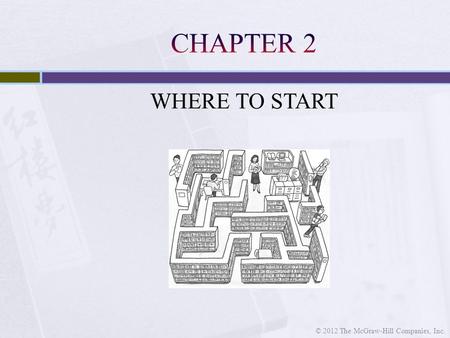 WHERE TO START © 2012 The McGraw-Hill Companies, Inc.