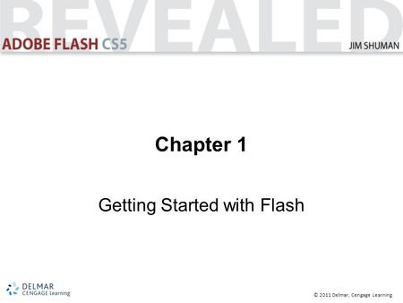 © 2011 Delmar, Cengage Learning Chapter 1 Getting Started with Flash.