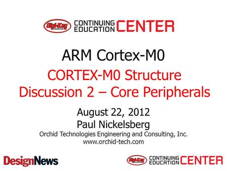 CORTEX-M0 Structure Discussion 2 – Core Peripherals