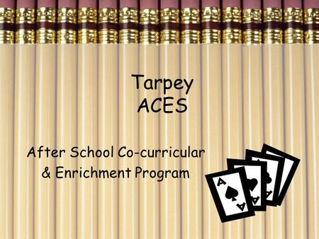 Tarpey ACES After School Co-curricular & Enrichment Program.