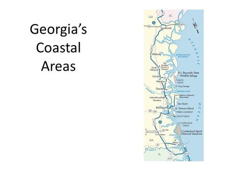 Georgia’s Coastal Areas. Georgia’s Coast/Islands/Wetlands CoastCoastal Wetlands Barrier Islands.