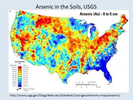 Arsenic in the Soils, USGS.