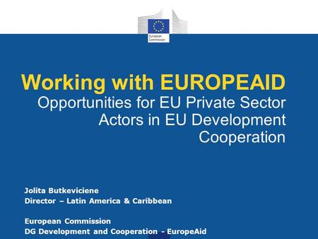 Working with EUROPEAID