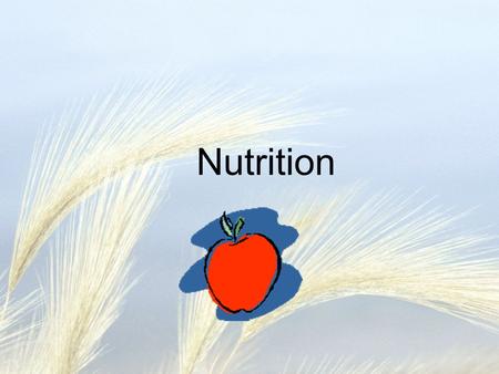 Nutrition. How are nutrients moved through the body?