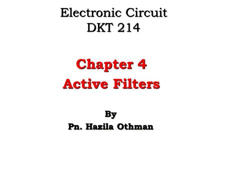 Electronic Circuit DKT 214