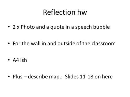 Reflection hw 2 x Photo and a quote in a speech bubble