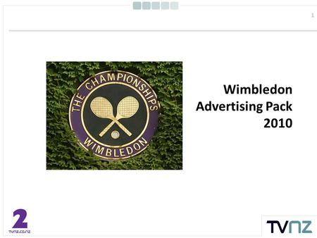 1 Wimbledon Advertising Pack 2010. 2 Introduction On the 21 st June, the 124 th Wimbledon kicks off on the green grass courts on centre court. Wimbledon.
