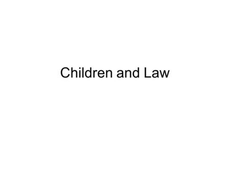 Children and Law. Overview Background Principles Children in Need Investigation Child Protection.