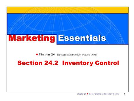 Section 24.2 Inventory Control