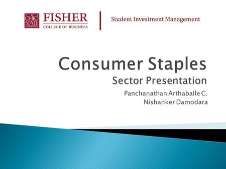 Panchanathan Arthaballe C. Nishanker Damodara Student Investment Management.