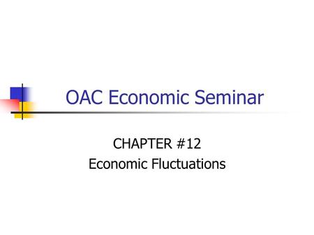 OAC Economic Seminar CHAPTER #12 Economic Fluctuations.