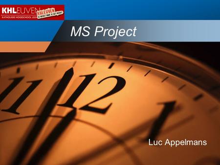 MS Project Luc Appelmans.