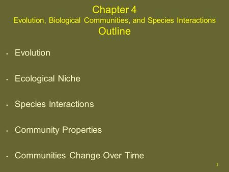 Ecological Niche Species Interactions Community Properties