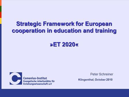 Strategic Framework for European cooperation in education and training