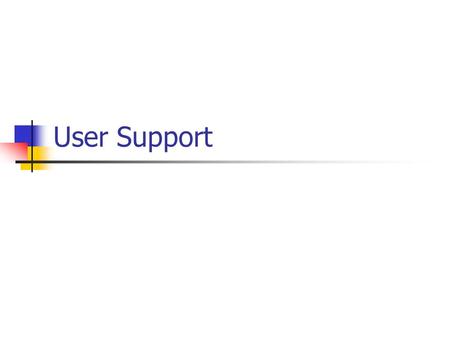 User Support.