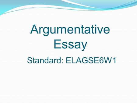 argumentative essay presentation