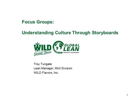 Focus Groups: Understanding Culture Through Storyboards