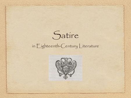 in Eighteenth-Century Literature