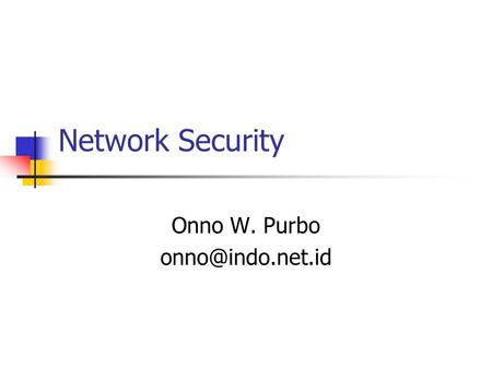 Network Security Onno W. Purbo Buku Keamanan Jaringan Internet Toko Buku Gramedia.