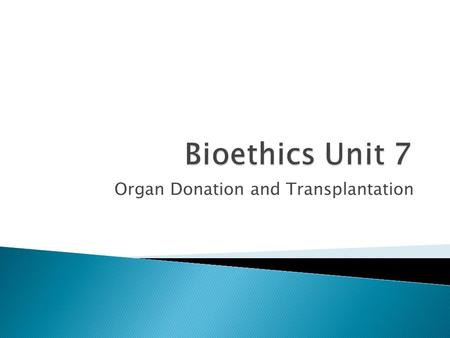 Organ Donation and Transplantation.  Unit 7 Assignment – Voters Pamphlet ◦ Introduction of topic and thesis ◦ 1-2 paragraphs with supporting reasons.